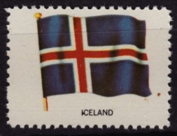 Iceland Ísland - FLAG FLAGS / Cinderella Label Vignette - MNH / USA Ed. 1965. - Neufs