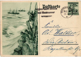 Drittes Reich 19374 Ganzsache Mi P 266 Gelaufen Mit Maschinenstempel [200613KI] @ - Briefkaarten