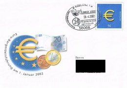 606 - USo 33 - Euro-Bargeldeinführung, Sonderstempel JUBRIA 2002 - Covers - Used