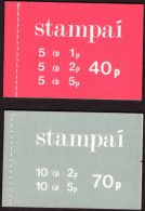 IRLANDE - LOT De 2 Carnets Complets D' Usage Courant Année 1971. Etat Parfait Bas Prix à Saisir. - Postzegelboekjes