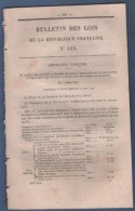 1879 BULLETIN DES LOIS - DOUANE - TRELAZE DEPOT DE DYNAMITE - BORDEAUX TRAMWAY HIPPOMOBILE - QUININE QUINQUINA - CLAMART - Décrets & Lois