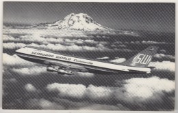 SEABOARD WORLD AIRLINES BOEING 747F POSTCARD - 1946-....: Era Moderna