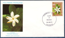 French Polynesia 1979, FDC Cover "Gardenia" W./special Postmark "Papeete", Ref.bbzg - FDC