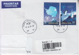 ROMANIA : GLACIERS PRESERVATION Cover Circulated To MOLDOVA - Envoi Enregistre! Registered Shipping! - Préservation Des Régions Polaires & Glaciers