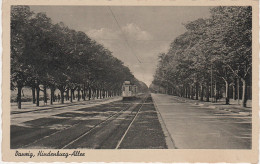 AK Gdansk Danzig Große Hindenburg Allee Straßenbahn Tram Linie 2 Aleja Zwyciestwa Grunwaldzka Langfuhr Wrzeszcz Brösen - Danzig