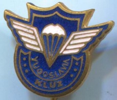 Parachuting - Yugoslavia, Vintage Pin Badge, Enamel - Parachutisme