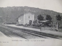 CPa 83 Var Estérel Agay La Gare Et Le Rastel - Other & Unclassified
