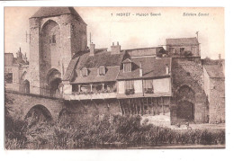 CPA MORET LA POTERNE ET LA MAISON SAUVE VUES DE LA RIVE DROITE DU LOING UNUSED - Moret Sur Loing