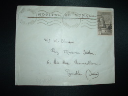 LETTRE Pour La FRANCE TP 1F OBL.MEC.4 X 40 MONACO-CONDAMINE + HOPITAL DE MONACO - Lettres & Documents