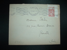 LETTRE TP IRIS COIN HAUT DE FEUILLE DROIT 1F50 OBL.MEC.19 I 45 PARIS 67 - 1939-44 Iris