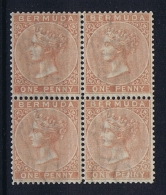 BERMUDA: SG 2  Block Of 4, 2 X  MNH/** Postfrisch And 2 X MH/*  Cat Value UKP 1800 Approx   1865 - Bermuda