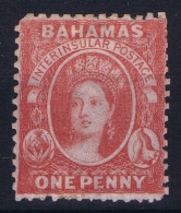 BAHAMAS:  SG 23  Mi Nr 5  Red , Perf 12,5  1863 Watermark CC MH/* Falz/ Charniere - Bahama's (1973-...)