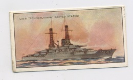 1 IMAGE DU NAVIRE DE GUERRE "PENNSYLVANIA" DISTRIBUÉ PAR W.D. & H.O. WILLS - Wills