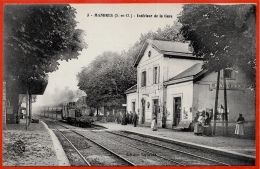 CPA 94 MANDRES - Intérieur De La GARE (Locomotive Train) ° Edition Cohardé - Mandres Les Roses
