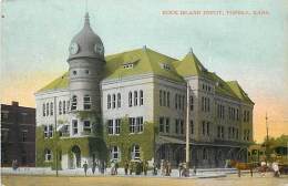 199839-Kansas, Topeka, Rock Island Railroad Depot, Train Station, 1911 PM - Topeka