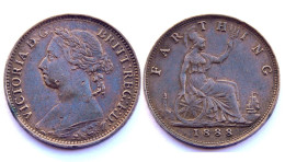 Farthing 1888 Grande Bretagne. Victoria - Andere & Zonder Classificatie