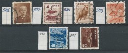 Japan    Y / T      506 / 511    (O) - Used Stamps