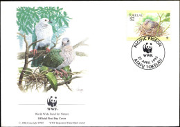 BIRDS-WWF-PACIFIC PIGEON-TOKELAU-FDC-1995-BX1-345 - Covers & Documents