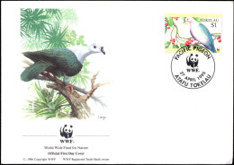 BIRDS-WWF-PACIFIC PIGEON-TOKELAU-FDC-1995-BX1-345 - Briefe U. Dokumente