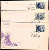 ALBERT EINSTEIN-3 FDCs-INDIA1979-ERRORS? COLOR VARIETIES-SCARCE-BX1-345 - Albert Einstein