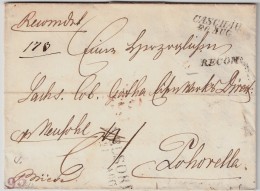 Österreich, 1846, " Caschau " Reco Und Tax-Korektur-Stp. , #5681 - ...-1850 Prephilately