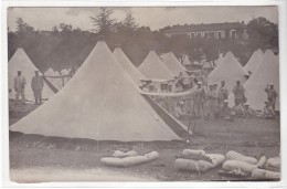 NIMES - CAMP REGIMENT - 1908 - POUR FLORENSON A ROMANS - CARTE PHOTO MILITAIRE - Regimente