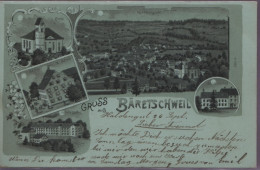 Bäretswil - Gruss Aus Bäretschweil - Monscheinlitho - Kirche, Gasthof Zum Bären, Fabrik Spörri, Seidenfabrik - Bäretswil