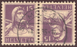 Schweiz Kehrdruck Zu.# K 9 Voll-Stempel St Moritz 1935-02-04 - Tete Beche