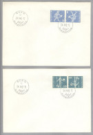 Schweiz Kehrdruck 1960-10-24 FDC Kehrdrucke Auf 4 Briefen - Tete Beche