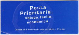 Repubblica Italiana, 1999 - Posta Prioritaria, 1200 Lire Libretto - MNH** Nr.L19 - Booklets