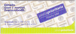 Repubblica Italiana, 2002 - 62 Cent Posta Prioritaria, Libretto - MNH** Nr.L22 - Booklets