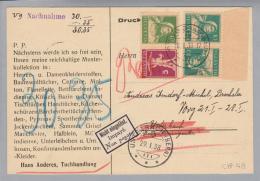 Schweiz Kehrdruck 1938-01-18 NN-Karte Mit Zu#22 + K24 Unterbach - Tete Beche