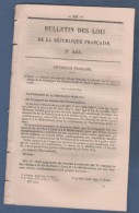 1879 BULLETIN DES LOIS - PLM - LILLE VALENCE - BERGERAC - SAINT OMER - LAC DU BOURGET PECHE - ROUEN - ALGER - Décrets & Lois