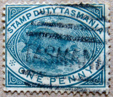TASMANIA 1880 1d Platypus USED ScottAR24 CV$12 - Gebruikt