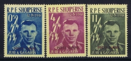 Albania: 1962 Michel Airmail 647a - 649a MNH/** Postfrisch Juri A Gagarin - Albanien