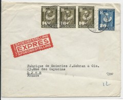 NEDERLAND - 1950 - ENVELOPPE EXPRES De AMSTERDAM Pour LYON - Postal History