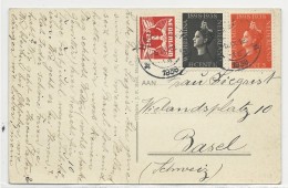 NEDERLAND - 1938 - CARTE De HAARLEM Pour BASEL (SUISSE) - Postal History