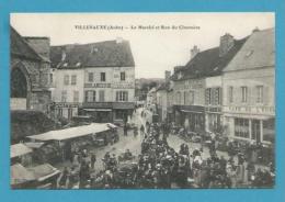 CPA - Métier Marchands Ambulants Le Marché Et Rue Du Cimetière VILLENAUXE 10 - Autres & Non Classés