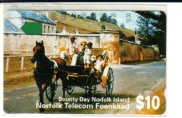 NORFOLK ISLAND $10 CHILDREN HORSE ANIMAL 1ST ISSUE MINT NOR-02 READ DESCRIPTION !! - Isola Norfolk