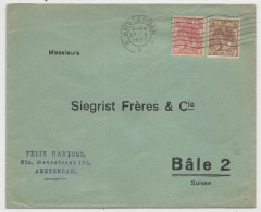 NEDERLAND - 1921 - ENVELOPPE De AMSTERDAM Pour BASEL (SUISSE) - - Postal History