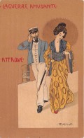 ¤¤  -  Illustrateur  "  RAPHAEL  KIRCHNER  "  -  La Guerre Amusante  -  Attaque  -  Japonnaise    -  Art Nouveau - Kirchner, Raphael