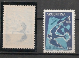 ARGENTINA - ONU - FAUNA-COLOMBE- 1964 VARIEDAD Dorso De La Paloma Retintado # 692 Con Original Para Comparaciòn - ** Mnh - Ongebruikt