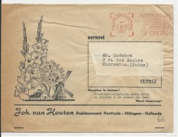 NEDERLAND - 1952 - BANDE JOURNAL IMPRIME ILLUSTREE (HORTICULTURE) Avec EMA De HAARLEM-STATION Pour CHARENTON - Maschinenstempel (EMA)