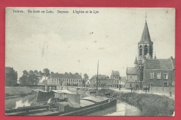 Deinze - De Kerk En Leie - Binneneschip  - 1913 ( Verso Zien ) - Deinze