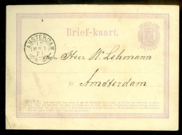 HANDBESCHREVEN BRIEFKAART Uit 1871 Gelopen LOKAAL AMSTERDAM    (10.442a) - Covers & Documents