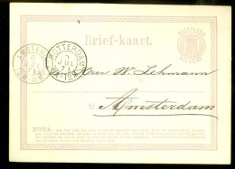 HANDBESCHREVEN BRIEFKAART Uit 1871 Gelopen Van ROTTERDAM Naar  AMSTERDAM    (10.442b) - Covers & Documents