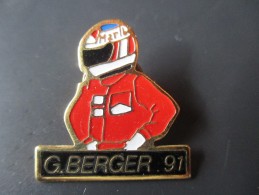 Pin´s --  G. BERGER . 91  -- Marlboro - Automobile - F1