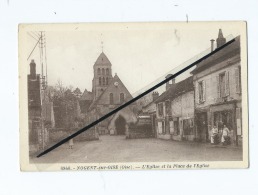 CPA -  Nogent Sur Oise  -  L'Eglise Et La Place De L'église - Nogent Sur Oise