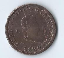 8 Maravedis Ferdinand VII 1820 Jubia - Münzen Der Provinzen