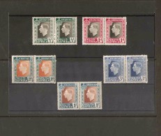 SOUTH AFRICA 1937 CORONATION SET INCLUDING "MOUSE FLAW" VARIETY SG 71/75 LIGHTLY MOUNTED MINT Minimum Cat £18 - Nuovi